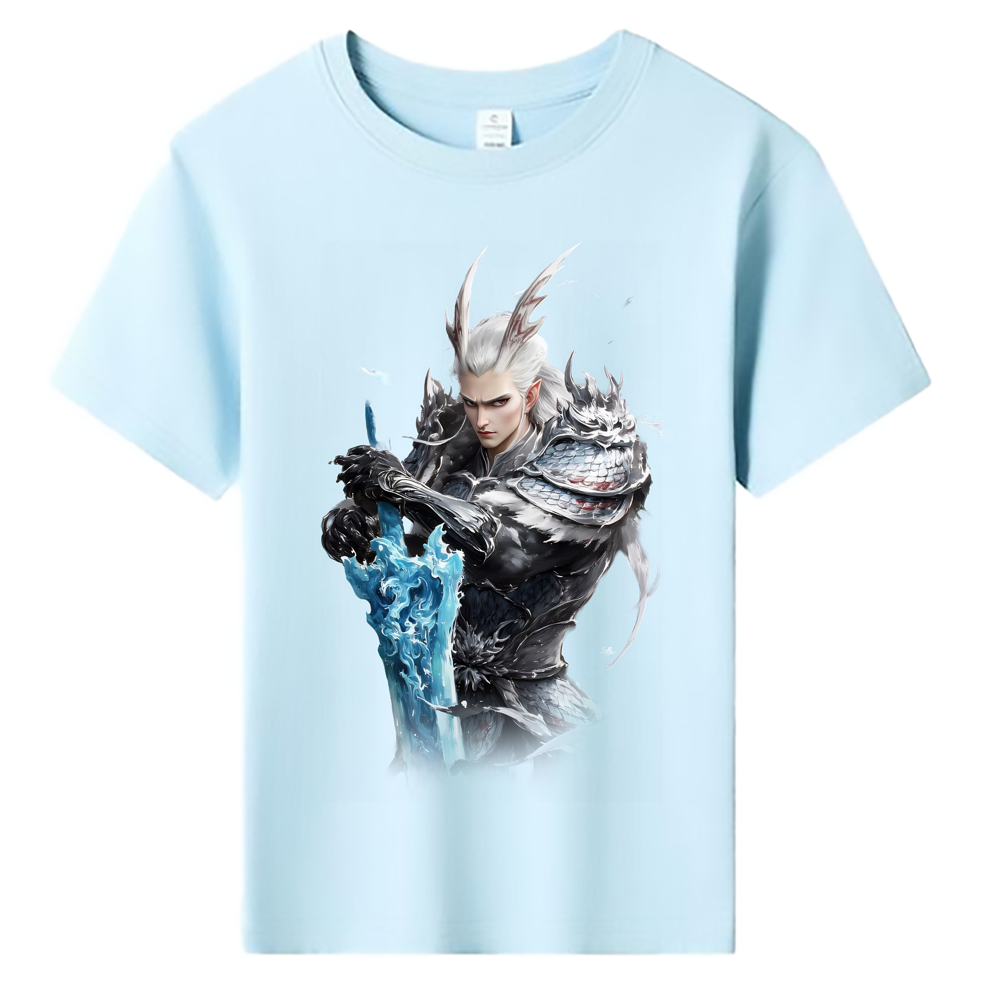 （画像用） Ne Zha 2 ナタ 魔童の大暴れ 綿100％キッズTシャツ（フロントプリント）